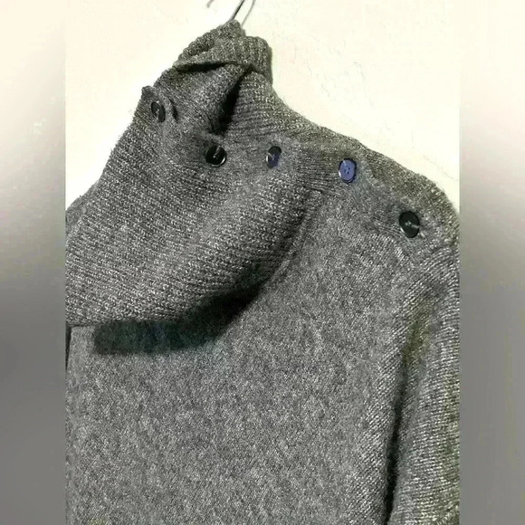 NWT Soft Surroundings Button Neck Sweater Heather Grey Size S - Picture 2 of 8